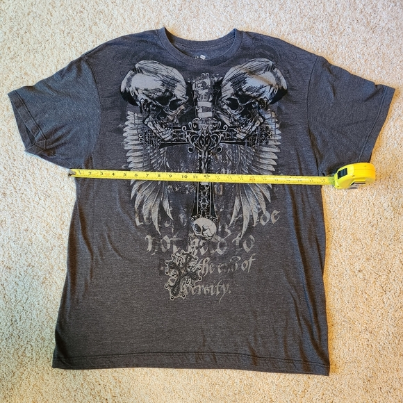 The Raw Uncut Men's T-Shirt Skulls and Cross Double-Sided - Picture 6 of 7